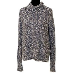 💙🤍CHAPS MARBLED FUNNEL/COWL NECK SWEATER🤍💙